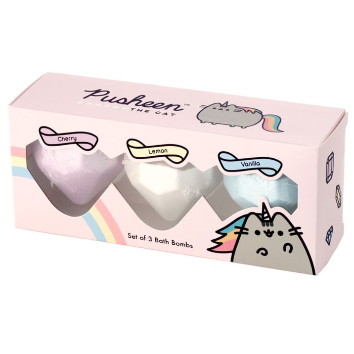 Kule do kąpieli- Zestaw 3 – Pusheen - Owocowe zapachy