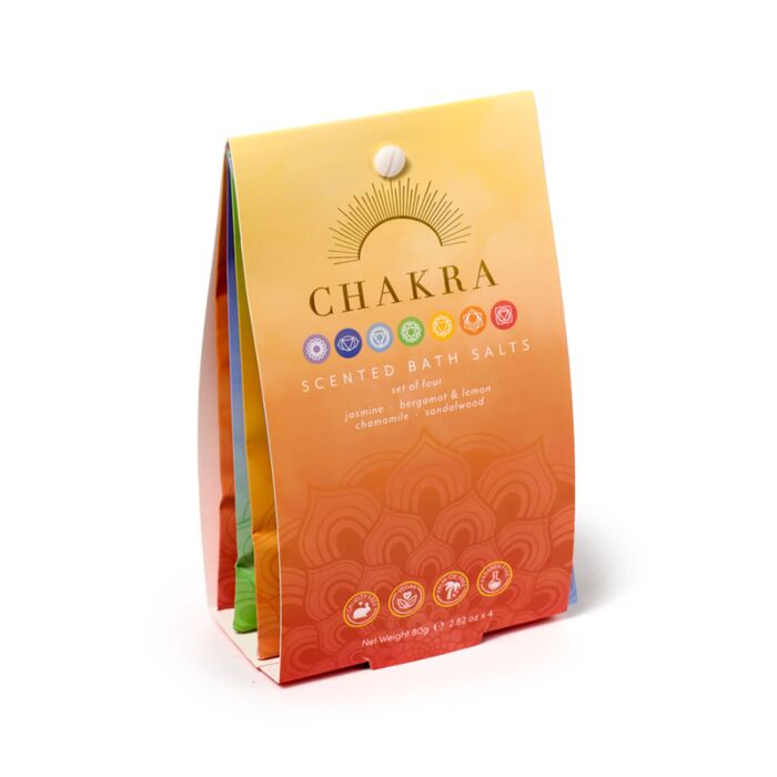 Sól do kąpieli,zestaw 4 saszetek - Chakra