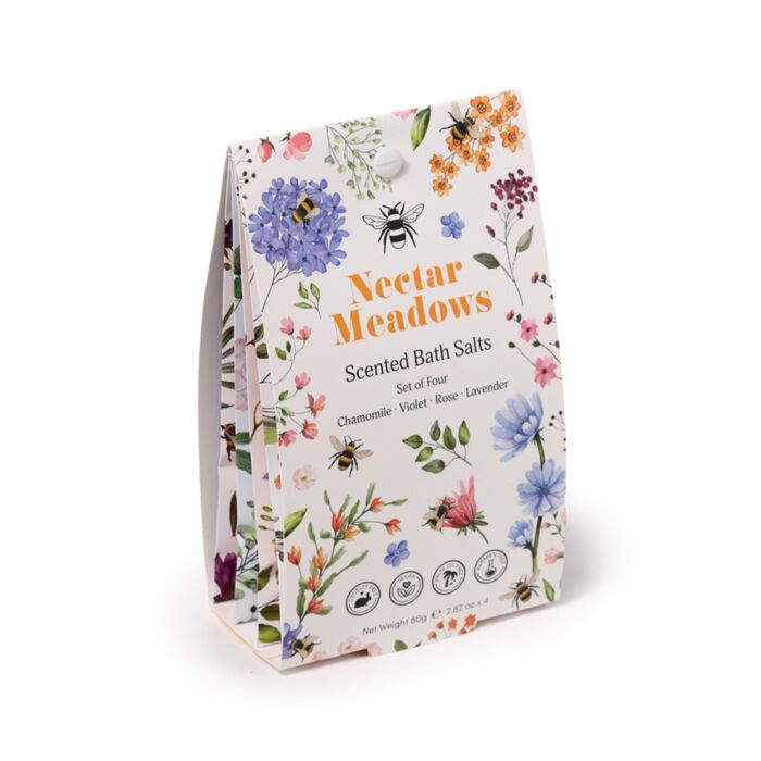 Sól do kąpieli, zestaw 4 saszetek - Nectar Meadows
