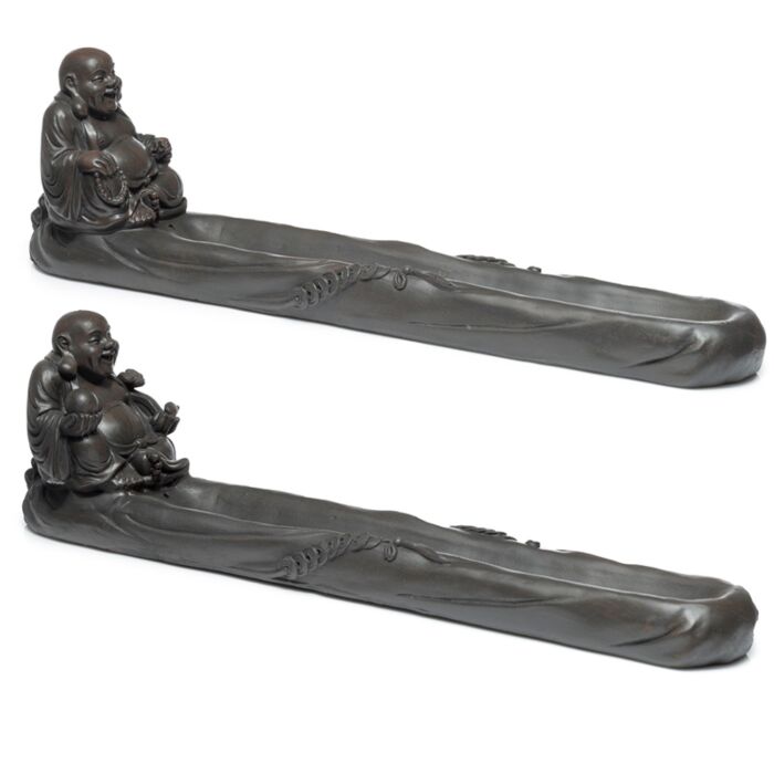 Popielnica na kadzidła mała -  Budda - czarna