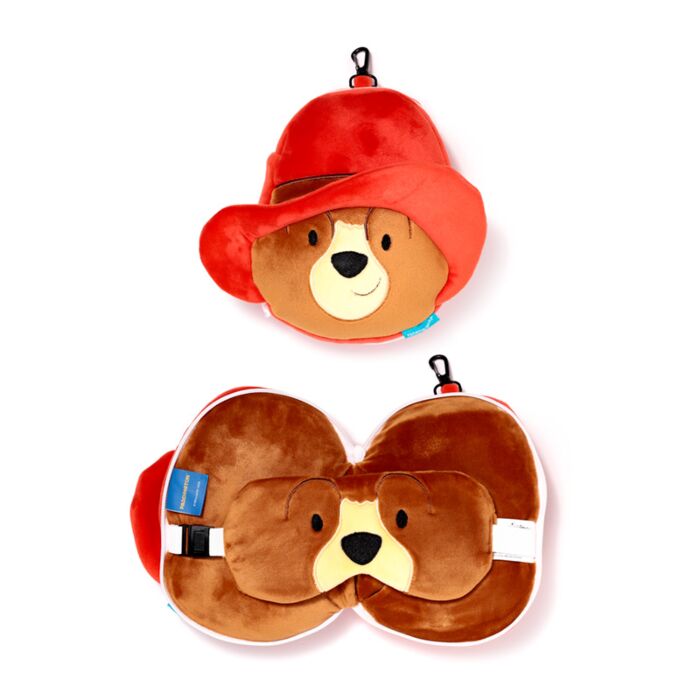 Relaxeazzz Paddington - Poduszka podróżna z maską na oczy