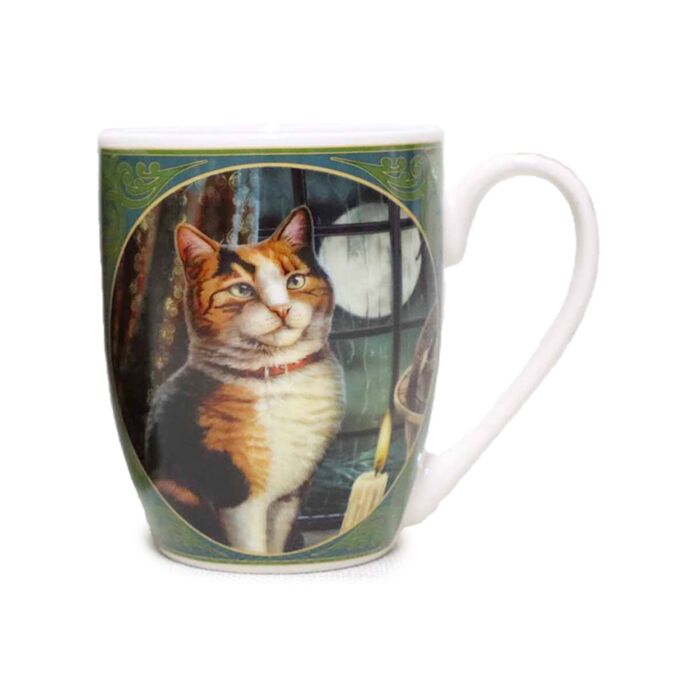 Kubek porcelanowy - Kot wyczekujący -Lisa Parker