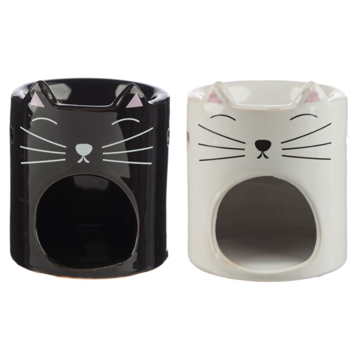 Ceramiczny podgrzewacz olejków 'Feline Fine' - Głowa kota