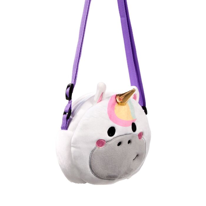 Torebka Pluszowa na ramię typu crossbody - Jednorożec