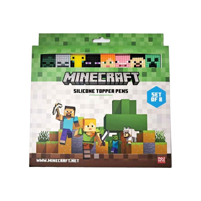 Cienkopis z silikonową nakładką - zestaw 8szt - Minecraft
