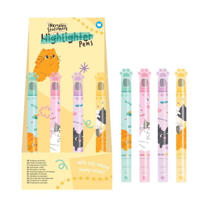 Zakreślacz i stempel 2w1 - Beans & Co Cat