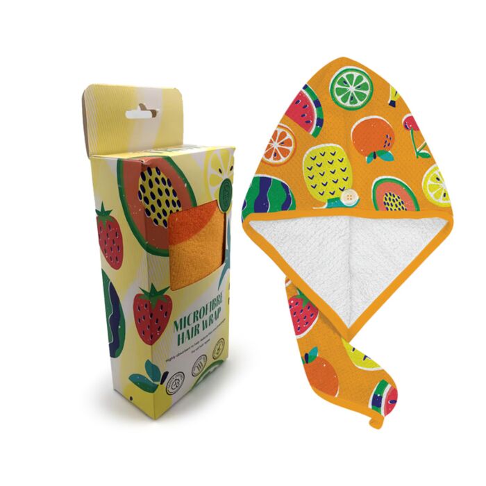 Ręcznik - turban do włosów z mikrofibry - Summer Fruits