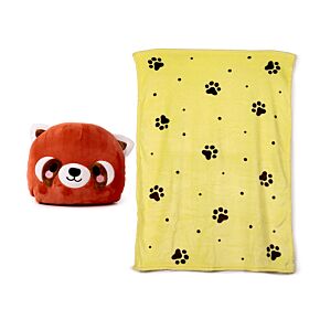 Pluszowa poduszka i koc 2w1 - Czerwona Panda - Blankeazzz