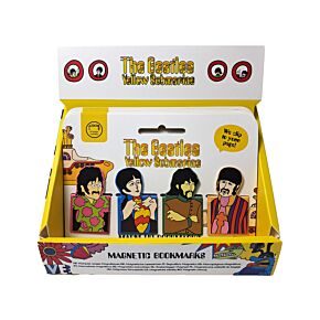 Zakładki magnetyczne do książek, zestaw - The Beatles Yellow Submarine