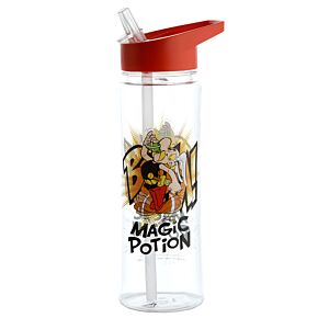 Butelka na wodę dla dzieci plastikowa 550ml ze słomką - Asterix
