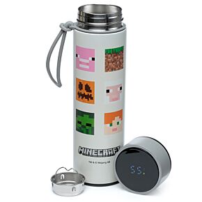 Butelka termiczna ze stali nierdzewnej z termometrem cyfrowym 530ml– Minecraft