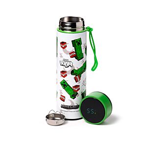Butelka termiczna ze stali nierdzewnej z termometrem 530ml - Minecraft