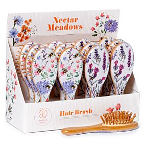 Szczotka do włosów bambusowa– Nectar Meadows Floral ’łąka kwiatowa’     