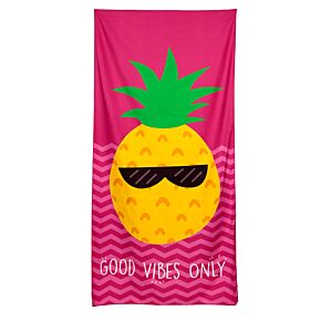 Ręcznik plażowy z mikrofibry z mikrofibrą Good Vibes Only