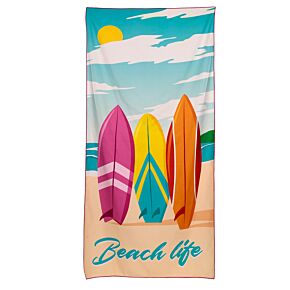 Ręcznik plażowy z mikrofibry Beach Life Surf