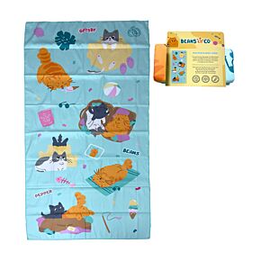 Ręcznik plażowy z mikrofibry - Bean &Co Cats
