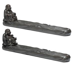 Popielnica na kadzidła mała -  Budda - czarna