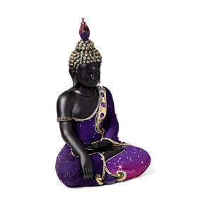 Figurka - Budda-Medytacja - fioletowo-czarna
