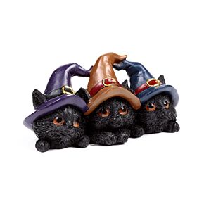 Figurka - Trio Czarownic Czarnego Kota w kapeluszach czarownic