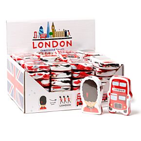 Ręcznik podróżny Skompresowany mały - Ikony Londynu