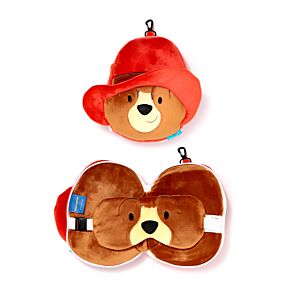 Relaxeazzz Paddington - Poduszka podróżna z maską na oczy