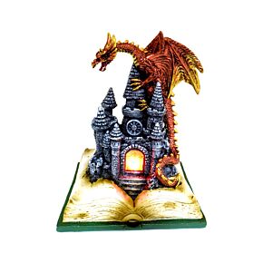 Figurka z LED - Zaczarowany Bajkowy Zamek Ognistego Smoka - Dark Legends