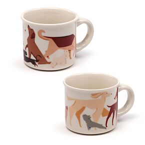 Filiżanki porcelanowe do espresso, zestaw 2 - Barks Dog