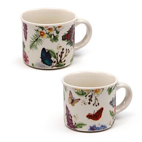 Filiżanki porcelanowe do espresso, zestaw 2 - Butterfly Meadows