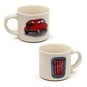 Filiżanki porcelanowe do espresso, zestaw 2 - Fiat 500