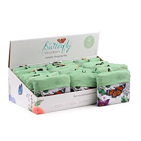 Poręczna składana torba na zakupy RPET- Butterfly Meadows