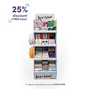 Ekspozytor z 4 półkami - Back to School