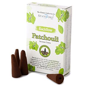 37428 Stożki kadzidełka z przepływem zwrotnym Stamford - Patchouli