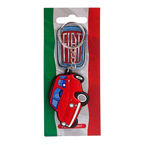 Brelok do kluczy - Fiat 500 Czerwony