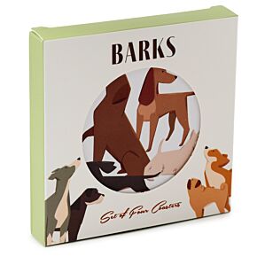 Podkładki pod kubek Zestaw 4 - Barks Pies
