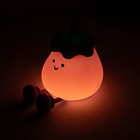 Lampka nocna LED ze stojakiem na telefon - Foodiemals Bakłażan