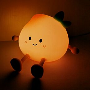 Lampka nocna LED ze stojakiem na telefon - Foodiemals Brzoskwinia