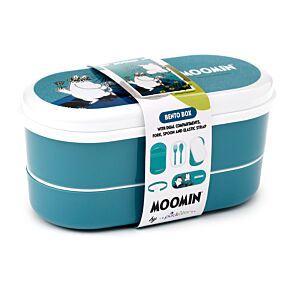 Pudełko na lunch ze sztućcami, wielowarstwowe - Muminki