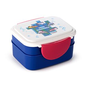 Pudełko na lunch ze sztućcami - Minecraft Axolotl