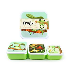 Pudełko na lunch, zestaw 3 (M/L/XL) - Tropical Tree Frog