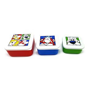 Pudełko na lunch, zestaw 3 (M/L/XL) -  Asterix, Obelix, Idefix (Dogmatix) 2025 