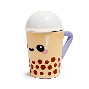 Kubek ceramiczny z przykrywką - Bubble Tea Foodiemals