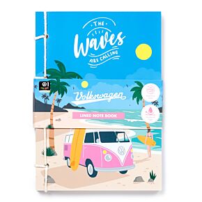 Notatnik w linie A5 Volkswagen Camper Bus the Waves Are Calling