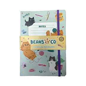 Notatnik z papieru makulaturowego Bean & Co Cats