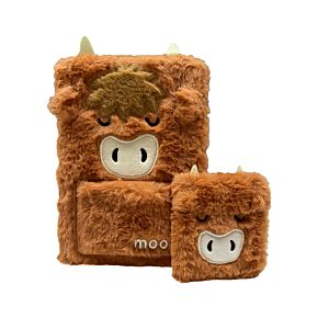 Pluszowy notatnik z etui i mininotatnikiem - Highland Coo