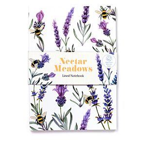 Notatnik z papieru z recyklingu w linie A5 The Nectar Meadows’Łąka’