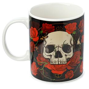 Kubek porcelanowy - Czaszki i Róże