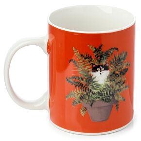 Kubek porcelanowy - Kot w doniczce od Kim Haskins