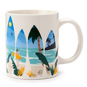 Kubek porcelanowy - VW Volkswagen Camper Bus The Waves are Calling