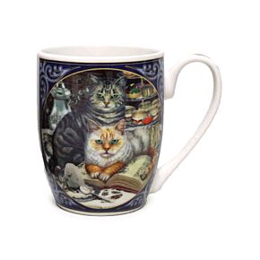 Kubek porcelanowy - Oberwujące Koty - Lisa Parker