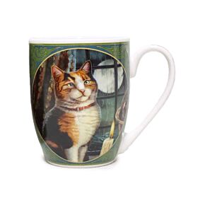 Kubek porcelanowy - Kot wyczekujący -Lisa Parker